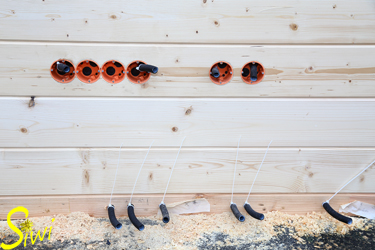 Vorbereitung für die Steckdosen.